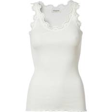Dame - Silke - Striktrøjer Tøj Rosemunde Iconic Silk Top - New White