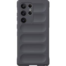 Grå - Samsung Galaxy S23 Ultra Mobiletuier MAULUND Samsung Galaxy S23 Ultra Fleksibelt Plastik Cover Mørkegrå
