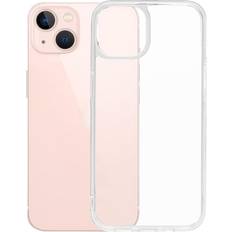 Momax Silikone Mobiletuier Momax iPhone 13 Mini Fleksibelt Plastik Cover m. Glas Bagside Gennemsigtig