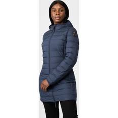 Parajumpers Dame Tøj Parajumpers Irene Womens Super Lightweight Long Down Jacket Navy
