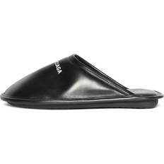 Balenciaga Indetøfler Balenciaga Logo leather slippers black