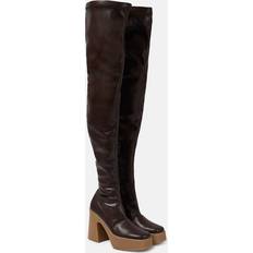 Stella McCartney Høje støvler Stella McCartney Stretch Over-the-Knee Boots, Woman, Chocolate Brown, Chocolate Brown