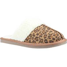 Hush Puppies 38 Loafers Hush Puppies Womens Ladies Arianna Leopard Print Suede Slippers