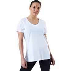 2XU T-shirts & Toppe 2XU URBAN V Neck Hi Low Tee White, Female, Tøj, T-shirt, Løb, Hvid