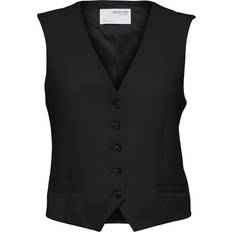 Dame - Elastan/Lycra/Spandex Veste Selected Femme Tailored Vest - Black