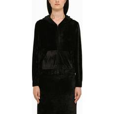 Balenciaga Fløjl Tøj Balenciaga Black Velvet Sweatshirt FR