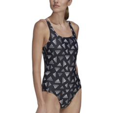 26 - Dame - Polyester Badedragter adidas Women's Allover Print Swimwear - Black