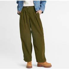 Timberland Dame Bukser Timberland Needle Corduroy Trousers For Women In Green Green