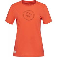 Norrøna Orange Tøj Norrøna Women's Svalbard Wool T- Shirt, L, Orange Alert