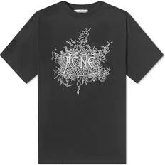 Acne Studios Jersey Overdele Acne Studios Black Glow-In-The-Dark T-Shirt BM0 FADED BLACK