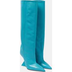 4,5 - Læder Høje støvler The Attico Cheope knee-high boots blue