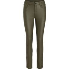 Dame - Grøn - XL Jeans Vila Coated Skinny Fit Jeans