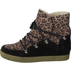 Pavement Sneakers Pavement Uma Wool Leopard Suede, Female, Sko, Sneakers, høje sneakers, Brun/Sort