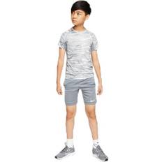 Nike Træningstøj - Unisex Overdele Nike Junior Pro Fitted Camo Grey, Tøj, T-shirt, Træning, Grå