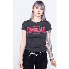 Lonsdale Polyester T-shirts & Toppe Lonsdale Tulse Short Sleeve T-shirt Black Woman