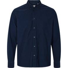 3XL - Unisex Skjorter By Garment Makers Vincent Corduroy Skjorte, Navy Blazer