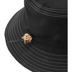 Versace Hovedbeklædning Versace Black Embroidered Bucket Hat 2B050-Black-Grey