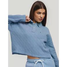 Polo Ralph Lauren Dame - Knapper Sweatere Polo Ralph Lauren Cable Wool-cashmere Shirt Woman Sweater Light blue Cashmere Blue