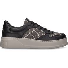 Gucci GG leather-trimmed canvas sneakers black