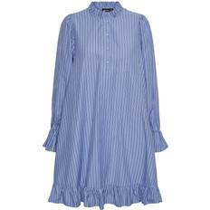 Blå - Dame - Flæse - Korte kjoler Pieces Assra Mini Dress - Hydrangea