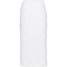 Prada Hvid Tøj Prada Padded Cotton Pencil Skirt White/Cream