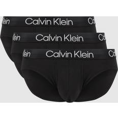 Herre - Hipsters - L Trusser Calvin Klein Pack Briefs Modern Structure BLACK