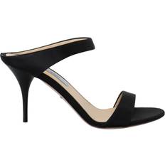 40 - 5,5 - Dame Højhælede sko Prada Black Leather Sandals Stiletto Heels Open Toe Shoes EU36/US5.5