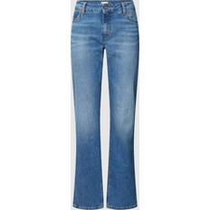 Mustang Bomuld - Dame Jeans Mustang Straight Jeans Crosby Relaxed Straight in Mittelblau