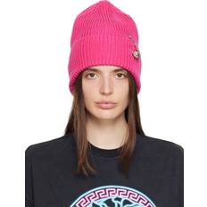 Versace Pink Hovedbeklædning Versace Pink Safety Pin Beanie 1Po30/Hot Pink UNI