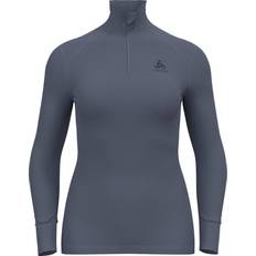 Odlo S Sweatere Odlo Women's Active Warm Eco Half-Zip Turtleneck Base Layer Top, XS, Folkstone Gray