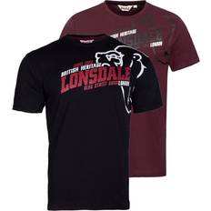 Lonsdale Polyester T-shirts & Toppe Lonsdale Walkley Short Sleeve T-shirt Black Man