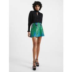 French Connection Grøn - Peplum Tøj French Connection Emin Embellished Mini Skirt, Green Mineral/Multi
