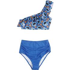 Blå - Polyester Bikinisæt Sesame Street Bikinisæt Cookie universe till Damer blå