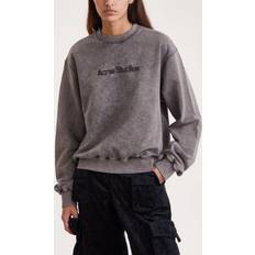 Acne Studios Sweatere Acne Studios Logo cotton fleece sweatshirt grey