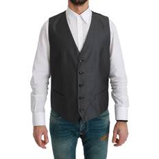 Dolce & Gabbana S Veste Dolce & Gabbana Gray Waistcoat Formal Stretch Wool Vest IT52