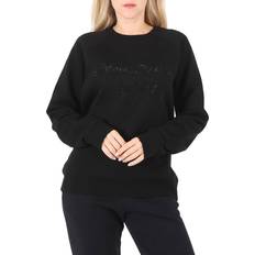 Marc Jacobs Sort Tøj Marc Jacobs Ladies Black Rhinestone Logo Sweatshirt