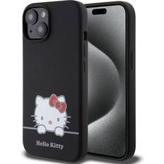 Hello Kitty Mobiltilbehør Hello Kitty iPhone 15 Cover Liquid Silicone Sort