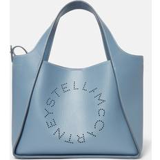 Stella McCartney Blå Skuldertasker Stella McCartney Logo Grainy Alter Mat Shoulder Bag, Woman, Sky Blue Sky Blue U