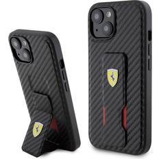 Ferrari Mobiletuier Ferrari iPhone 15 Cover Grip Stand Function Sort
