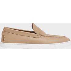 Christian Louboutin Læder Loafers Christian Louboutin Saharienne Varsiboat Logo-embossed Leather Boat Shoes