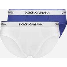 Dolce & Gabbana Underbukser Dolce & Gabbana Two-Pack Jersey Cotton Bi-Elastic Briefs bluette_bianco