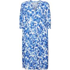 Esprit Blå - Dame Kjoler Esprit Duftiges Kleid mit Allover-Muster