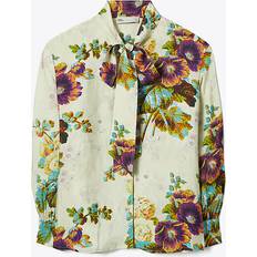 Tory Burch Blomstrede Bluser Tory Burch Floral satin blouse multicoloured