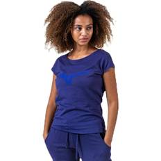 Mizuno 8 Tøj Mizuno Heritage Tee Purple, Female, Tøj, T-shirt, Løb, Blå