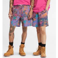 Timberland Shorts Timberland All Gender Printed Woven Shorts In Print Pink Unisex