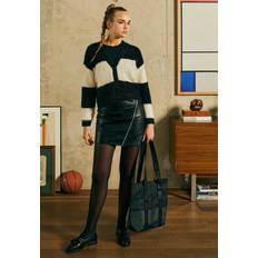 Urban Classics Polyester Nederdele Urban Classics Ladies’ faux-leather biker skirt Short skirt black
