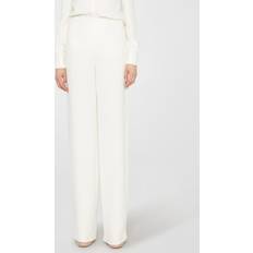 48 - Hvid - XXS Bukser & Shorts Valentino Straight silk pants white