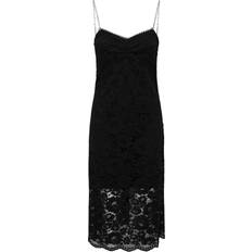 Y.A.S Nylon - Sort Tøj Y.A.S Katja Strap Midi Dress Black