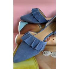 Sandaler med hæl Copenhagen Shoes Loafers Ballerina New Romance 23 Suede Denim