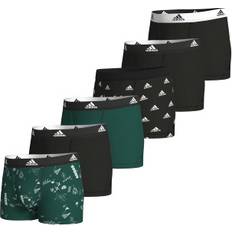 Adidas Grøn Underbukser adidas 6-pak Active Flex Cotton Trunks Green Pattern